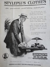 1919 Men's Styleplus Clothes Suit Donald Gardner  Vintage Fashion Art Ad  picture