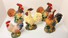 Lot of 5 Vintage Ks Collection Rooster Figurines 5