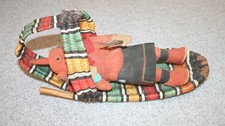 Vintage Hopi Wicker Cradle Basket with Mudhead (Koyemsi) Figure – Mixed Material picture