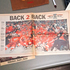 Detroit Free Press Back 2 Back Red Wings Champs June 18 1998 picture