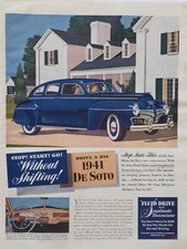 1941 vintage Chrysler De Soto print ad. picture