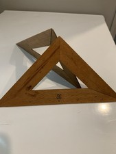 ANTIQUE   WOODEN  TRIANGLE  RULER  PENKALA    1910 picture