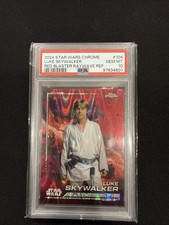 2024 TOPPS CHROME STAR WARS LUKE SKYWALKER RED BLASTER RAYWAVE #104 PSA 10 picture