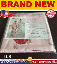 Japanese Summer kimono Yukata Robe size 55in  YB1558-A| Original 100% Cotton NEW picture