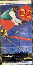 Vintage 1995 Sunday River Maine Ski Poster OZ 8th Peak Original 35x17 picture