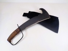 Vintage Woodman's Pal Model 284 Machete Axe D-Guard Stacked Leather Handle picture
