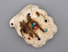 Rhoda Quam (d) Fishrock Serpentine Zuni Turtle Fetish picture