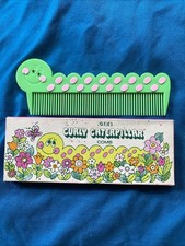 VTG Avon Curly Caterpillar Comb 1970s Collectible Vanity Plastic Display w/ Box picture