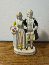 Vintage Made in Occupied Japan Porcelain Colonial Courting Couple Figurine 5.75
