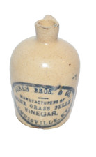 Vtg Jones Bros &Co Blue Grass Belle Vinegar Louisville, KY Mini Jug Stoneware picture
