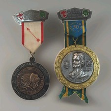 Vintage 1977 1978 BSA Transatlantic Council Order of the Arrow Medals Deschler picture