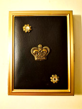 Vintage pocket photo album The Crown brass and leather, 1950-60 picture