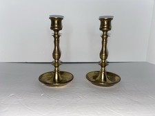 Vintage Made in England Brass Patina Candlestick 6.5