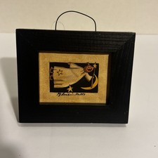 Primitives By Kathy Pj Rankin Hults Framed Halloween Folk Art Mini Pumpkin Guy picture