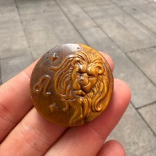 Natural Tiger's eye Lion Quartz Crystal Carved Reiki Healing 1pc picture