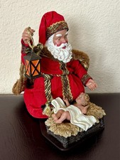 2001 Clothique Possible Dreams Santa “Away In A Manger” Figure & Music Box – EUC picture