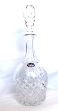 Bohemia  Decanter & Stopper  Hand Cut Lead Crystal Czech  13” Tall w/sticker picture