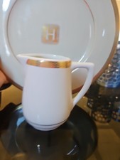 Manufacturers Hanover Trust Gold Trimmed Gravey/Cream Server picture