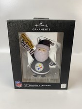 2025 Hallmark NFL Pittsburgh Steelers Santa Fan Football Christmas Ornament NEW picture