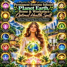 Permanent Extreme Infused Planet Earth, Home & Workplace Optimal Health Spell  D picture