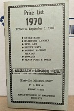 1969-1970 Price List Hensley Lumber Co. Hartville Missouri MO Hardwood Products  picture