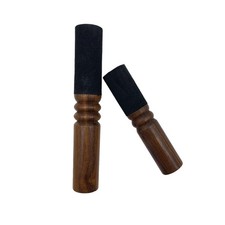 Tibetan Singing Bowl Mallet Suede Wooden Striker Leather Wrapped Meditation M... picture
