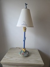 Vintage Wyland Dolphin Table Lamp RARE w/original shade Sealife 28