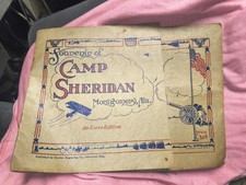 PHOTO FOLD OUT Souvenir Of Camp Sheridan Montgomery Alabama WW1  1917 & RELICS picture