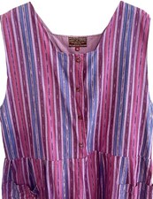 Vintage 70s Hugo’s International Guatemalan Handwoven Pinafore Dress BOHO XL picture