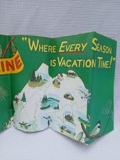 1965 Maine Vacationland Highway Map Pictorial Tourist Travel Map Lobster Coast picture