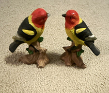 Vintage Western Tanager Ceramic Birds Set picture