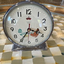 Vintage Animated Chicken Alarm Clock - 1970s Mechanical Table Clock picture