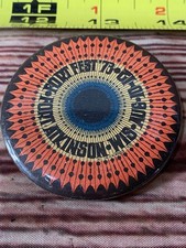 Vintage 1973 Fort Fest button Pin Collectable Fort Atkinson Wis picture