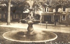 Doylestown Pennsylvania PA Fountain c1900s-10s Real Photo Vintage Postcard bhn picture