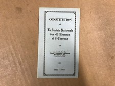 VTG Constitution Of The National Society Of The 40 Men & 8 Horses - 1922-23 picture