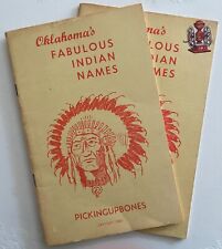 1962-OKLAHOMA'S FABULOUS INDIAN NAMES-ONE (1) NATIVE AMERICAN BOOK-VINTAGE picture