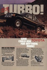 1986 Toyota 4x4: Turbo Vintage Print Ad picture