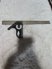 ** Vintage - USA Made - 12 inch COMBINATION SQUARE -  * picture