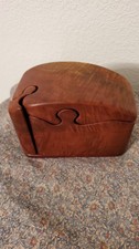 Fred and Marilyn Buss Vintage Wooden Jewelry Puzzel Box picture
