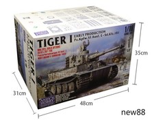 1/16 Scale Early Production Tiger I Tank Plastic Model Kit with Soldier Figure picture