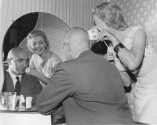 Greek actor George Pastell having head shaved role television p- 1957 Old Photo picture
