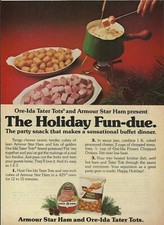 1975 Ore-Ida Tater Tots Armour Star Ham Fondue vtg Print Ad 70's Advertisement picture