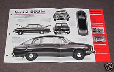 1955-1975 TATRA T2-603 (1967) Car SPEC SHEET BROCHURE PHOTO BOOKLET picture