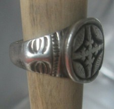 Medieval massive silver ring picture