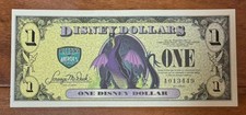 2013 A $1 MALEFICENT & AURORA Sleeping Beauty Disney Dollar Crisp Unc Disneyland picture