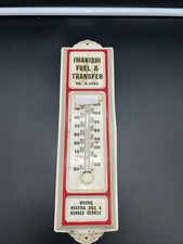Imanishi Fuel And Transfer Advertising Metal Thermometer. Pre-owned picture