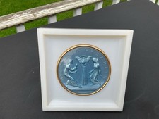 Vintage Pewter AVE MARIA NAZARETH picture Lucite Frame Religious picture