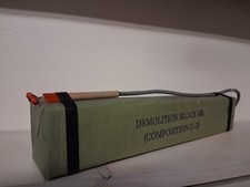 New inert WWII WW2 Comp C block for Airborne demolition bag pouch prop picture