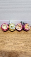 VTG 4 Mercury Glass ? Tree Christmas Ornaments picture