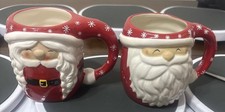 2 Williams Sonoma Mrs. Santa Claus Figural Mugs picture